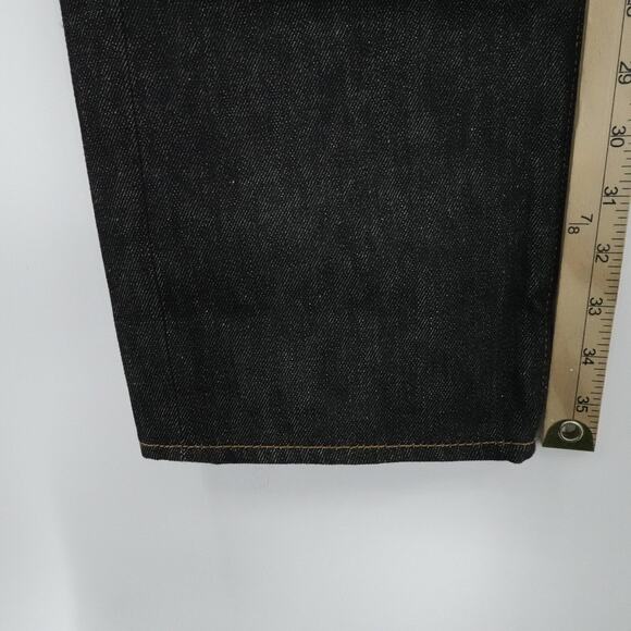 Levis 501 Jeans Mens 32x38 Raw Unwashed Denim Shrink-To-Fit Button Fly Straight - Picture 10 of 16